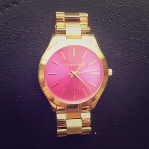 Gold & Pink MK watch